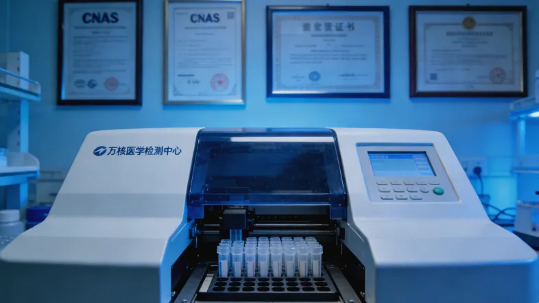 一个人对着一份基因检测报告和一堆食物思考