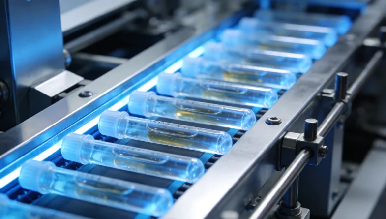 一个人对着一份基因检测报告和一杯牛奶犹豫不决