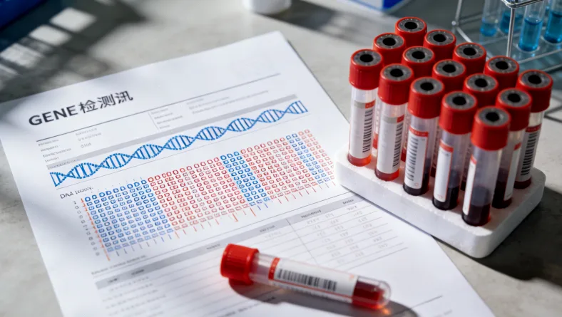 护士为患者采集静脉血样的特写