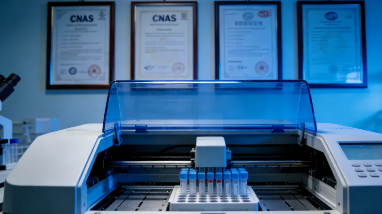 一位女性正在查看基因检测报告,表情疑惑