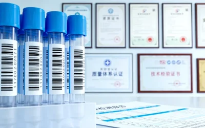 一位女性对着日历和叶酸瓶困惑