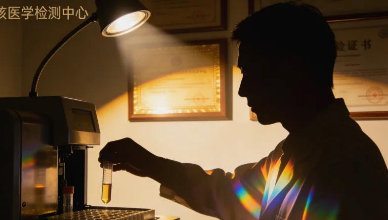 一个天平,一边是“风险”标签,一边是“疾病”标签,天平倾斜