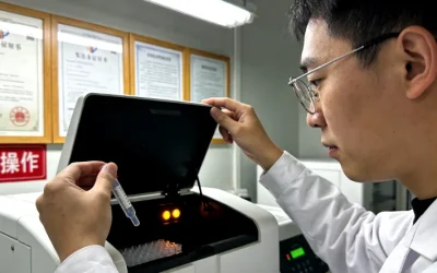 一位女性困惑地看着手中的基因检测报告和叶酸药瓶