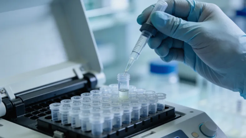 医生与患者共同查看检测报告的场景