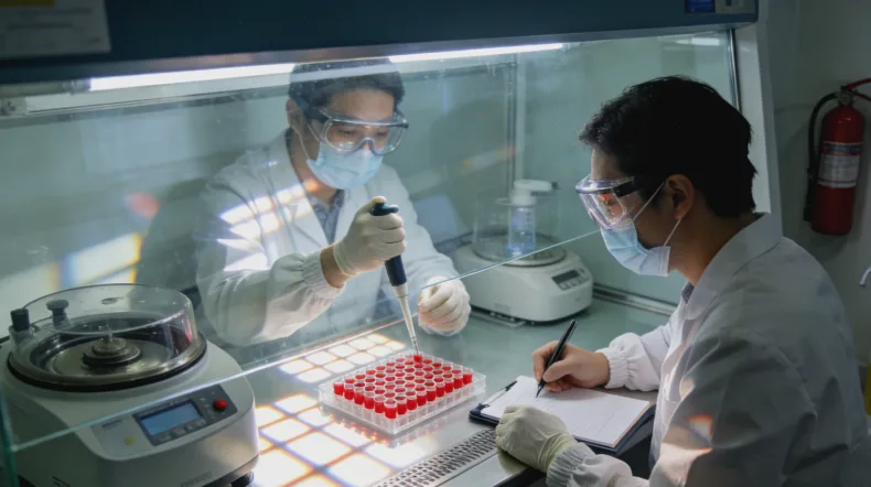 一个人拿着基因检测报告和一杯牛奶,面露疑惑