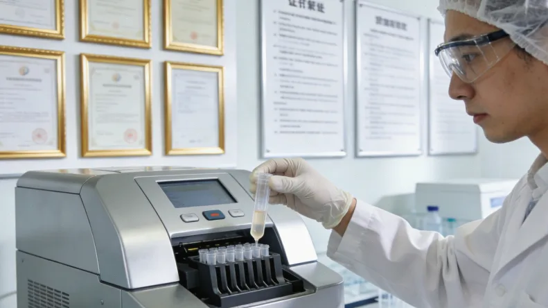 实验室技术人员进行基因测序操作