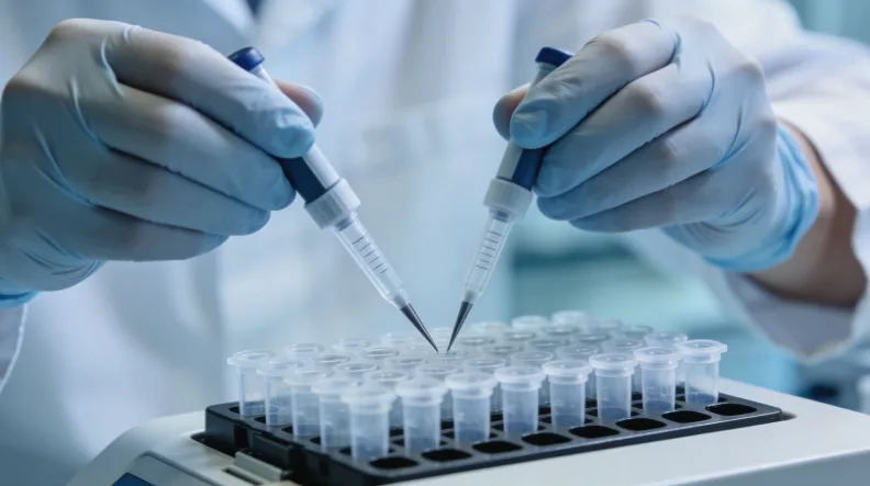 医生与患者讨论基因检测报告