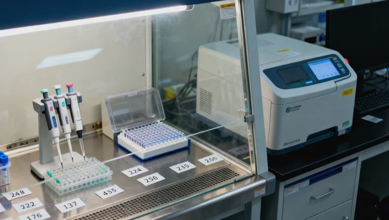 乳腺癌基因检测报告首页局部特写，突出HER2、ER/PR等关键词