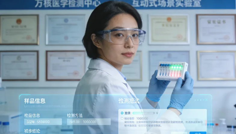 医生与患者面对面沟通基因检测报告