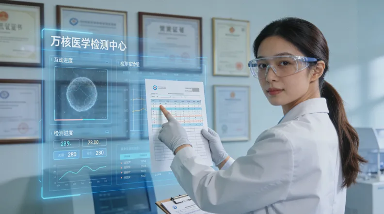 病理医生在显微镜下观察乳腺癌组织切片