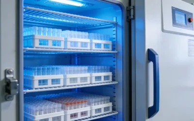 医生与患者共同查看基因检测报告示意图