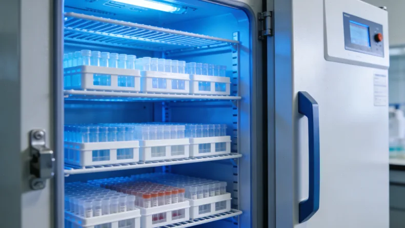 医生与患者共同查看基因检测报告示意图