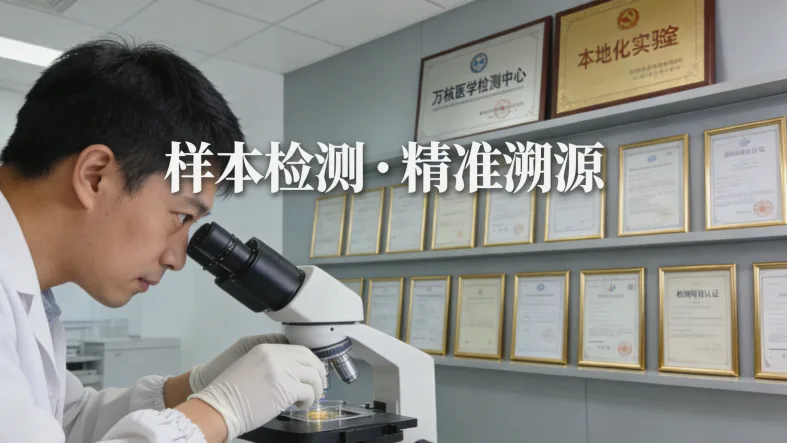 病理医生在显微镜下查看乳腺癌组织切片