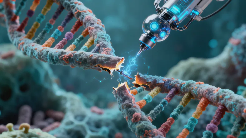 女性与医生共同查看基因检测报告