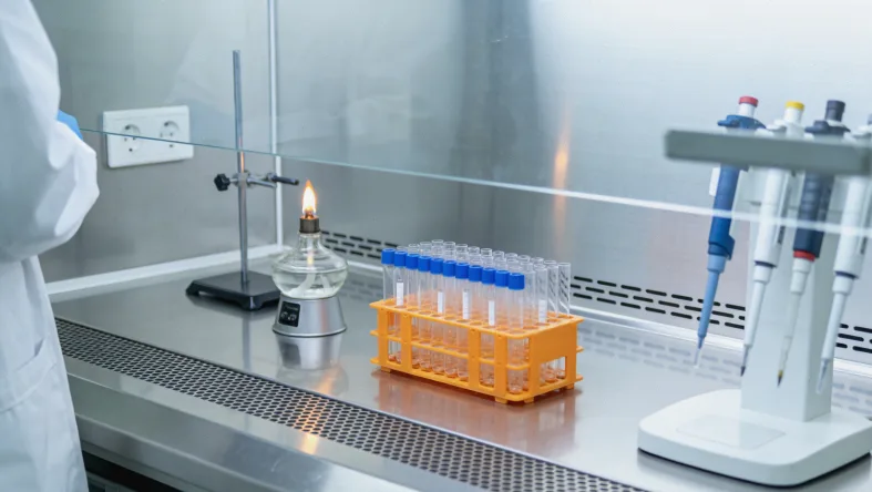 一位女性患者与医生共同查看检测报告