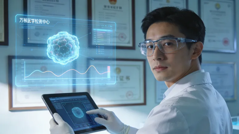 基因检测报告单局部特写