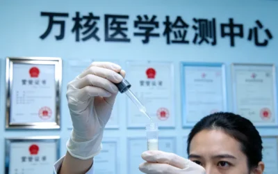 两位女性患者与医生共同查看病理报告