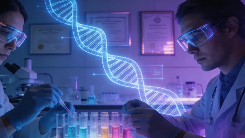 医生与患者沟通检测方案的场景图