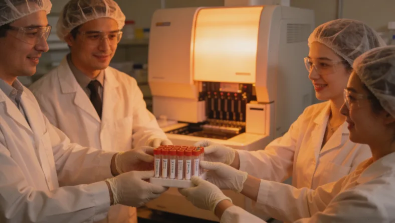 结直肠癌病理切片与基因检测报告示意图