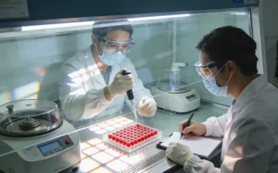 医生向患者展示肠癌MSI检测报告单