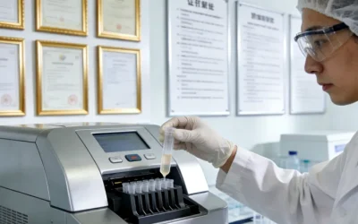 病理医生在显微镜下观察组织切片