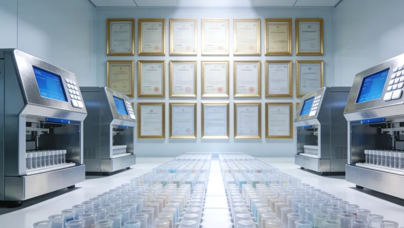 医生用手指着报告摘要页与患者沟通