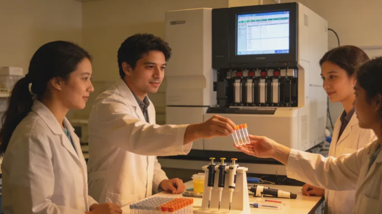 影像学进展（CT对比图）与基因复查决策流程图