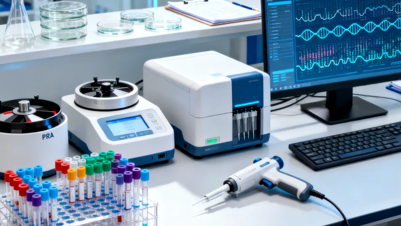 组织活检与液体活检（抽血）对比漫画