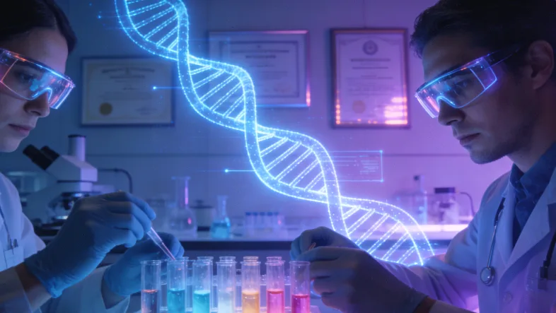 医生与患者沟通基因检测报告的场景