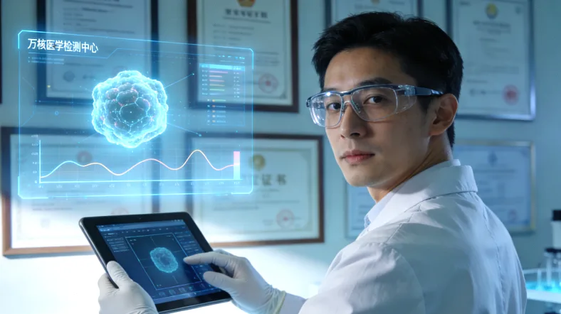 肠癌病理切片下不同分化程度的细胞对比图