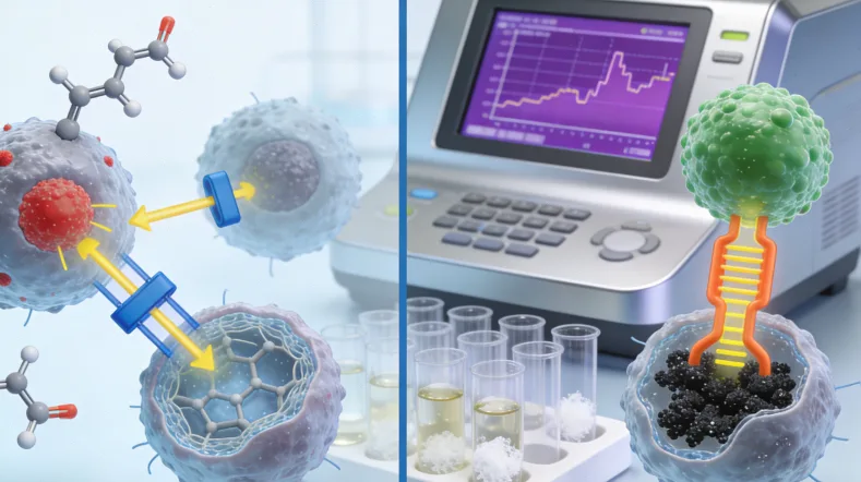 患者与医生拿着报告沟通的插画