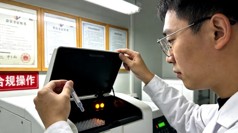 医生与患者共同查看基因检测报告的场景