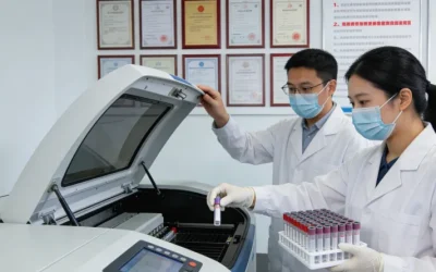 医生与患者家属围坐沟通的温馨场景