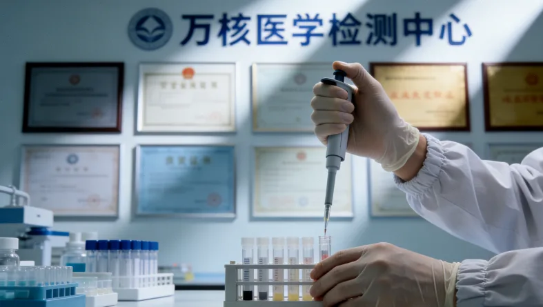 实验室人员处理血液检测样本