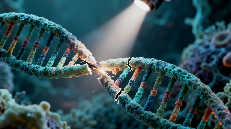 传统肠镜活检与液体活检抽血的对比示意图