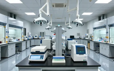 一位患者正在与医生沟通，手指着检查单