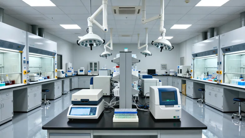 一位患者正在与医生沟通,手指着检查单