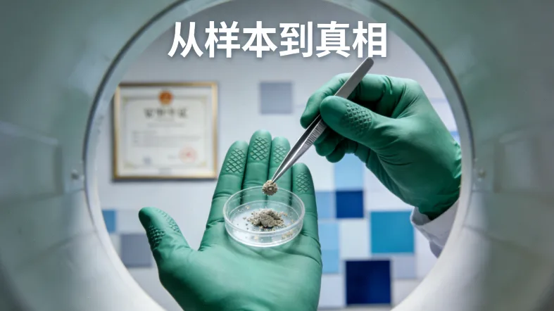 正规基因检测实验室内部，科研人员正在操作仪器。