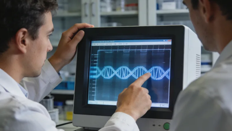 基因检测报告摘要页,高亮显示关键突变和证据等级