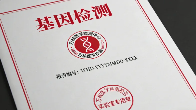 靶向药物基因检测报告与药瓶示意图