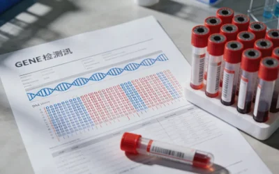 一位患者拿着药盒和基因检测报告，面露疑惑