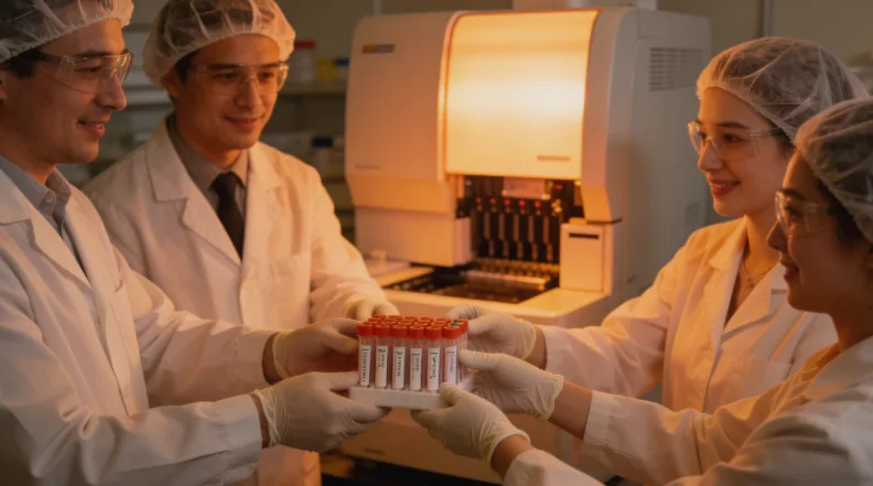 患者手持基因检测报告，面露困惑