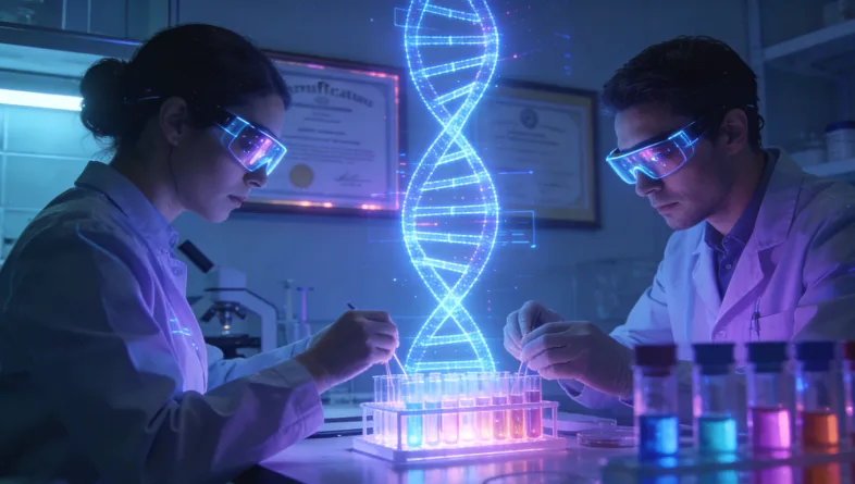 医生与患者家属沟通基因检测报告的场景