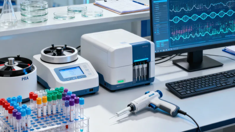 不同颜色的药片排列在药盒中，象征多种药物