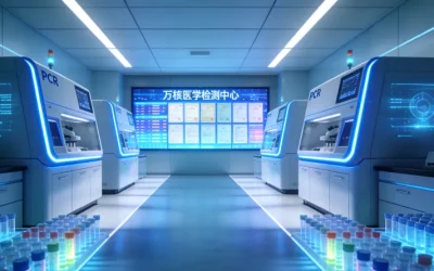 医生与家长共同查看基因检测报告示意图