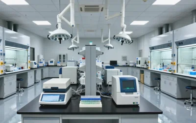 显微镜下肿瘤组织：活细胞与坏死细胞对比图