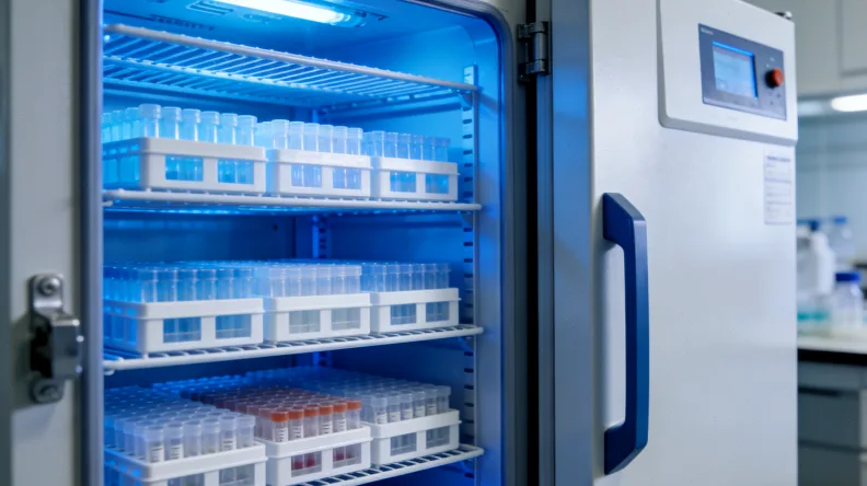 实验室技术人员进行DNA测序操作特写