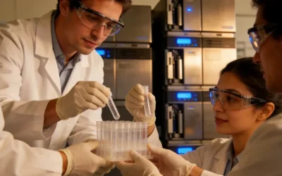 基因检测报告示意图，箭头指向靶向药与老药联用建议