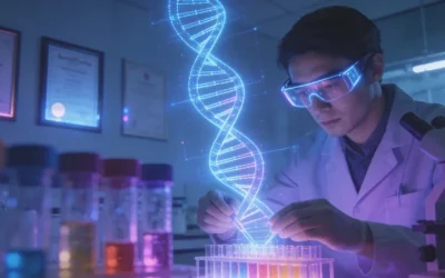 医生与患者共同查看基因检测报告