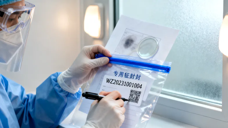 唾液采样套装（采样管、拭子、说明书）特写